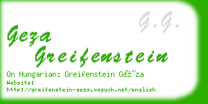 geza greifenstein business card